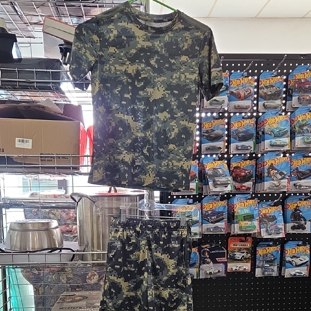 Camouflage T-Shirt and Shorts Set